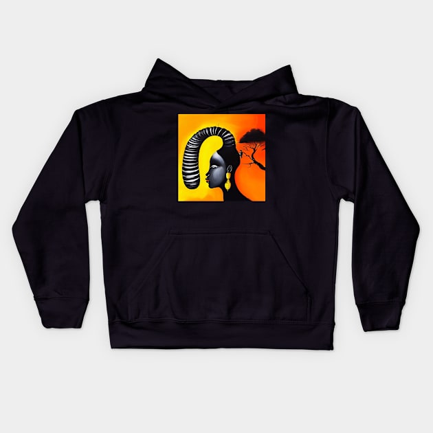 Big Hair Lady . Kids Hoodie by Canadaman99